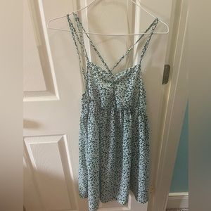 SHEIN green flower print maternity dress